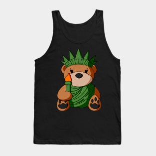 Statue of Liberty Teddy Bear Tank Top